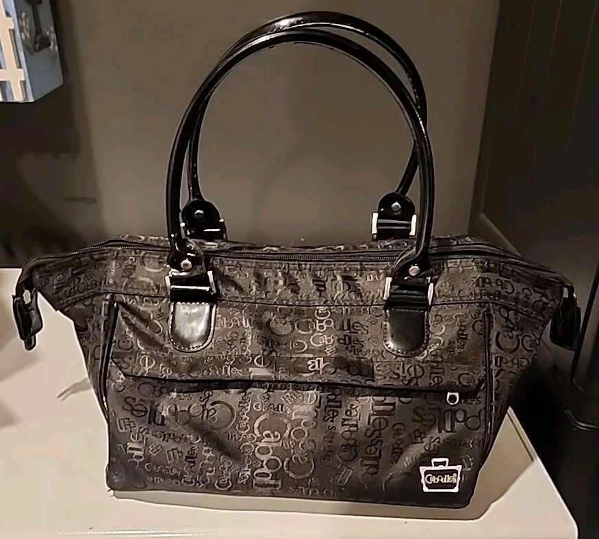 Caboodles ENVY Large Black Travel Makeup Case Doctor's Bag Pink