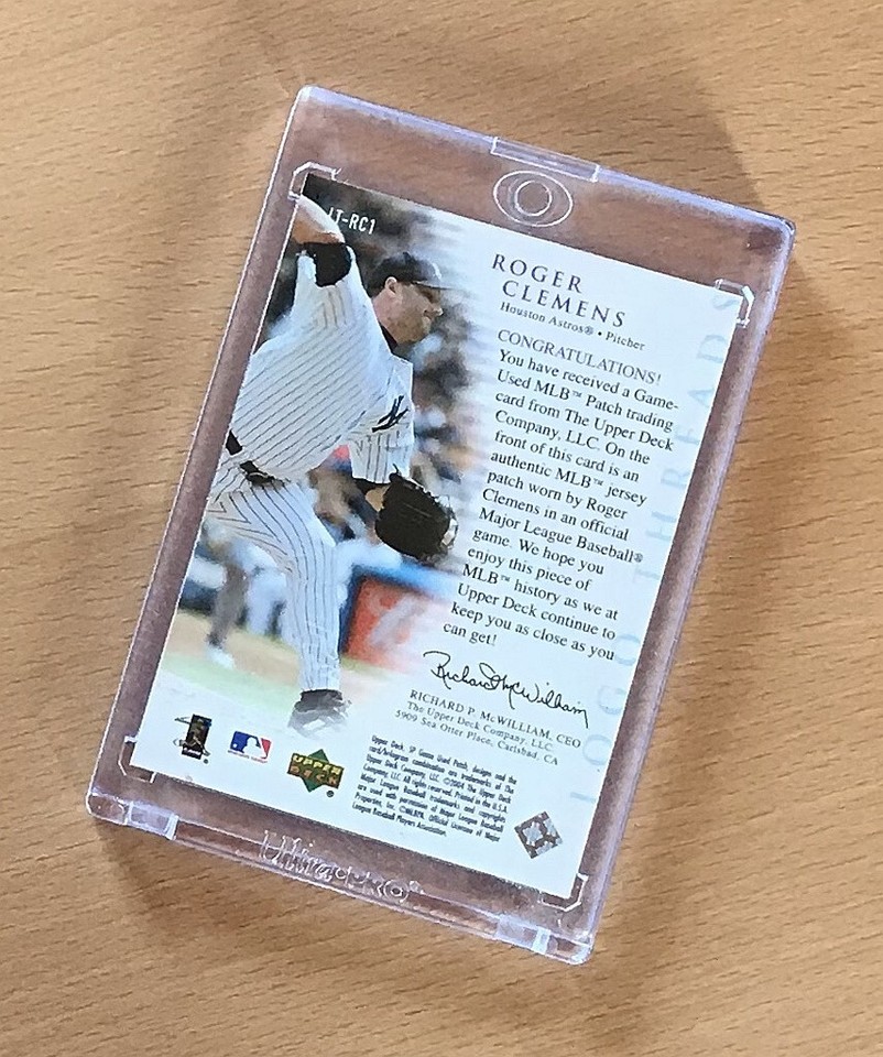 Roger Clemens 2004 Upper Deck SP Game Used Patch Jesey MLB Logo Logoman roger-clemens-2004-upper-deck-sp-game-used-patch-jesey-mlb-logo-logoman