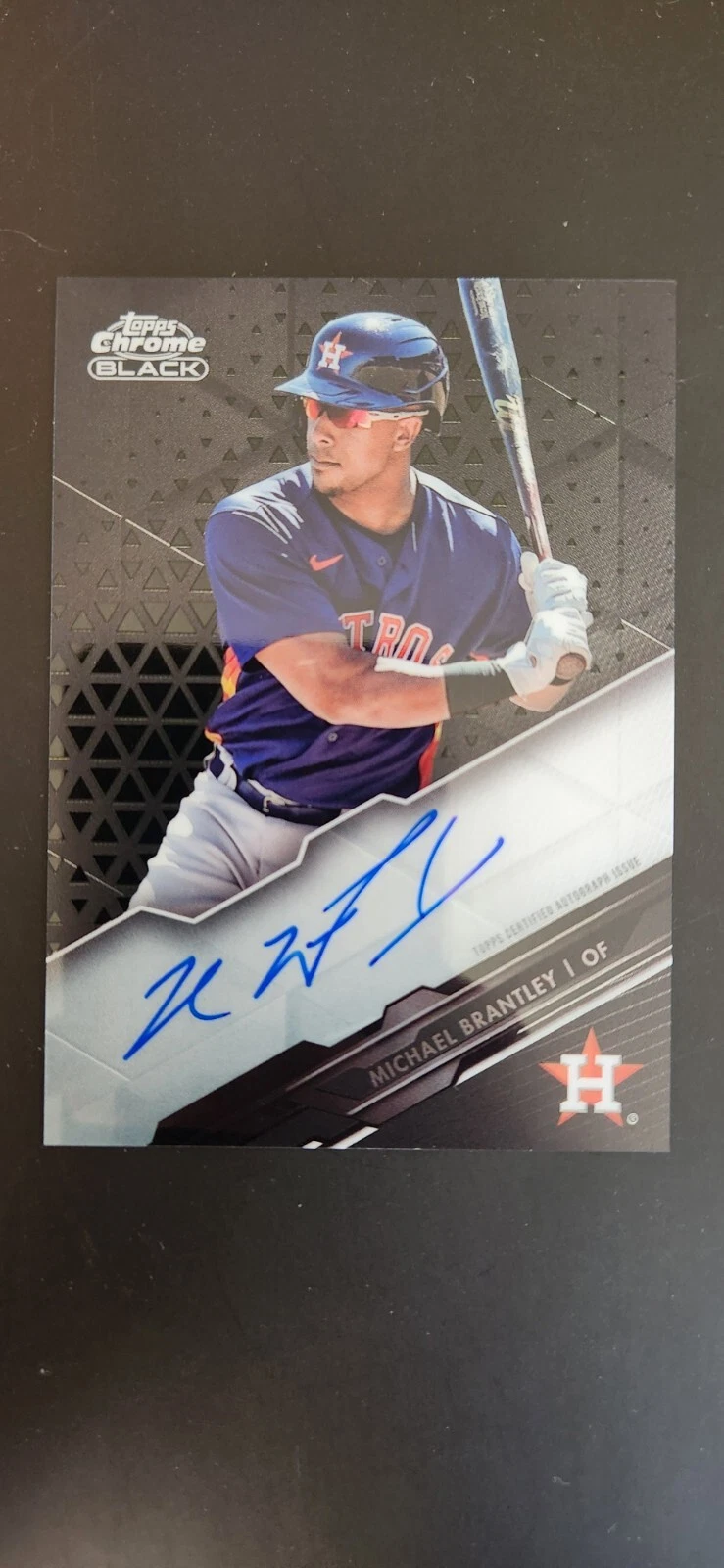2020 Topps Chrome Black - Chrome Black Autographs #CBA-MB Michael Brantley (AU)