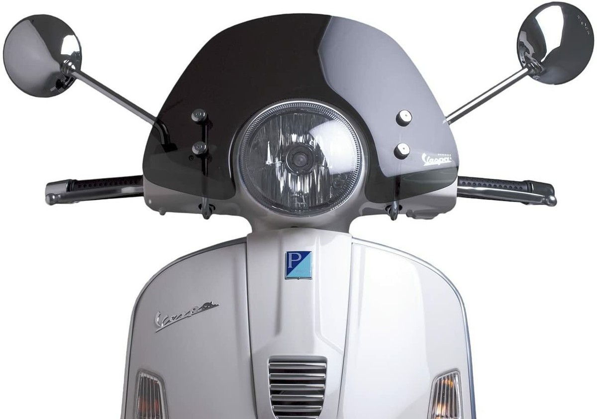 Vespa VESPA250 300 スクリーン ScooterWest.com - ORIGINAL VESPA SMALL CLEAR SPORT FLYSCREEN