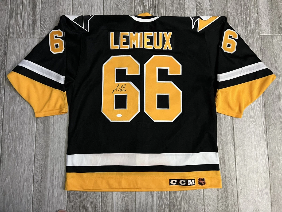 MARIO LEMIEUX Signed Pittsburgh Penguins Hockey Jersey Autographed CCM  Small