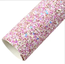Purple heart confetti glitter FAUX LEATHER HALF ROLL 12 x 24" 144863 Matted back