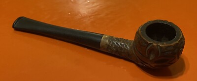 Vintage/Estate Pipe, Apple, Rustic & Intricately Carved, ''Imported Briar''. READ!