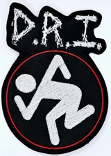 D.R.I. LOGO (shaped border) EMBROIDERED PATCH