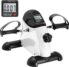 Mini Exercise Bike,Under Desk Bike Pedal Exerciser Foot Cycle Arm & Leg Pedal 