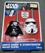 NEW UNOPENED Star Wars Darth Vader  Storm Trooper Walkie Talkies Ages 3 