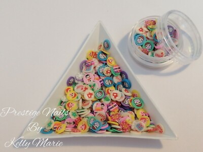 2ml Pot Fimo Christmas Slices Nail Art Nail Decorations Crafts Cane Tree Slime