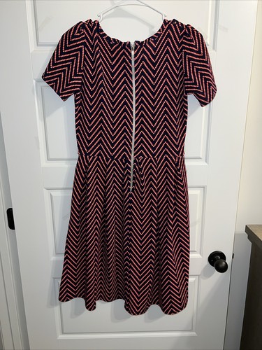 Lularoe Damen Amelia Kleid Kurzarm gepunktet rosa und schwarz Größe Small - Bild 2 von 2