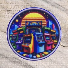 Retro Arcade iron-on PATCH Geeks  Gamers SOUVENIR DIY APPLIQUE Toys  Games new