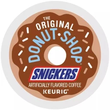 The Original Donut Shop, Snickers Flavored K-Cup Pods, 96 Ct. - Bulk Stock