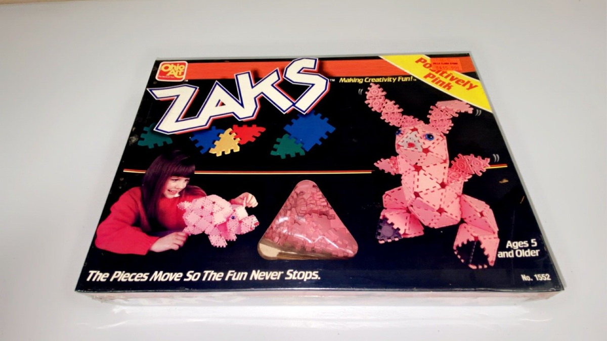 1987 Ohio Art ZAKS Building Kids Toy Play Set Positively Pink