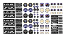 1/43 scale model car coroner medical examiner waterslide decals