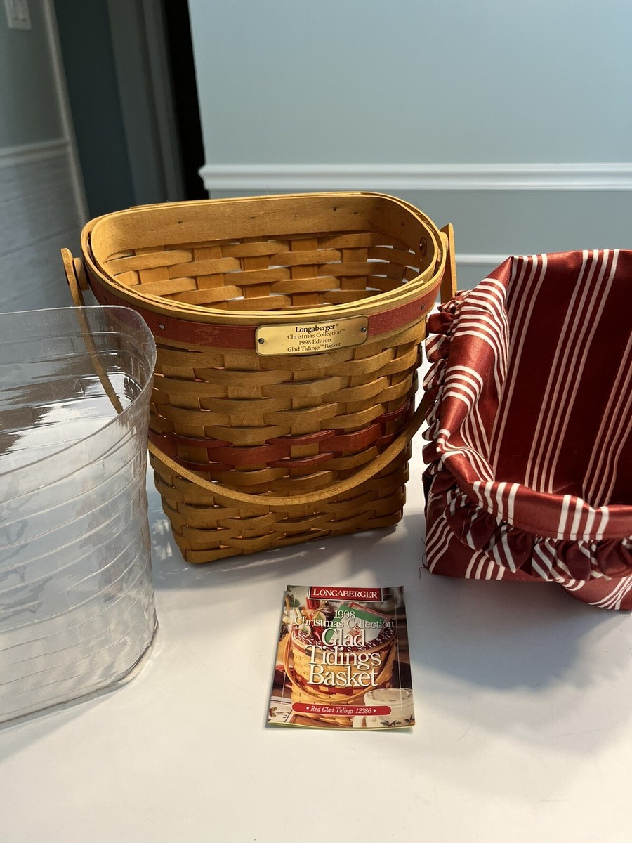 Longaberger 1998 Christmas Collection Red Glad Tidings Basket