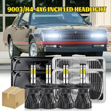 4x For Ford Mustang 1979-1986 Dot 4x6 Square Led Headlights Hilo Beam S