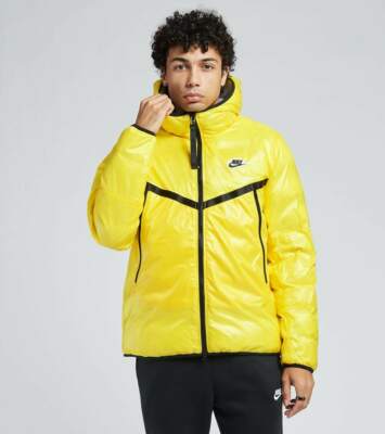 Nike NSW Synthetic-Fill Jacket CZ1508 735 Yellow/Black-White New Men's Size S