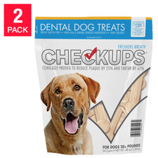 NEW 2 Pack CheckUps Dental Dog Treats 24 Count FREE FAST SHIPPING