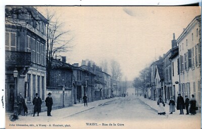 France Wassy - Rue de la Gare Jules Alexandre published & Humbert photo postcard