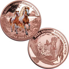 2024 Chincoteague Ponies Copper Dollar