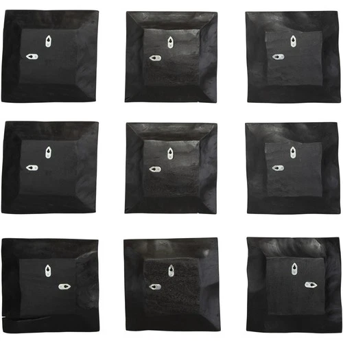 Uttermost 04377 Malosi Matte Black Wood Wall Decor, Set of 9 - Picture 4 of 4