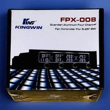 Kingwin FPX-008 Guardian Aluminum 4 Channel Fan Controller For 5.25” Bay NEW NIP
