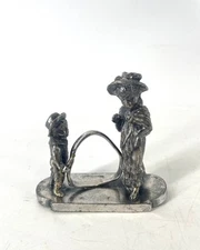 James W Tufts Quadruple Plate Napkin Ring Kate Greenaway Girl With Boy 1597