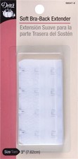 Dritz 56647 Bra Back Extender 3" Wide-White 4 Hooks 6Pk