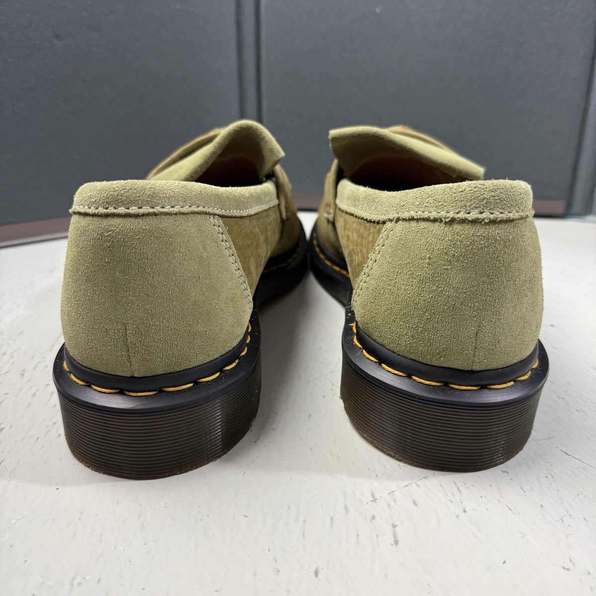 Dr. Martens Adrian Olive Green Leather Tassel Oxford Loafers  display picture 3