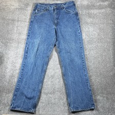 VTG Carhartt Jeans Men’s 36x32 Blue Denim Relaxed Fit Classic USA Made B170 DST