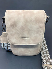 POIUGOYA Women's Crossbody Bag Small Leather Triple A-Cream Gray