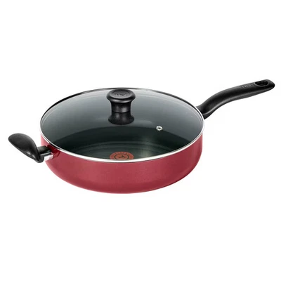 T-Fal Simply Cook 5qt Nonstick Saute Pan with Lid Red