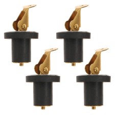 4 Pack Brass Boat Plug Drain Plug Boat Snap Handle Plug Deck Plug for Boat Ma...