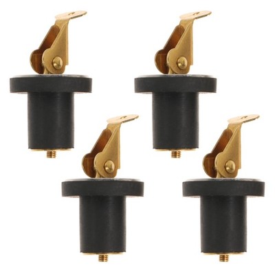 4 Pack Brass Boat Plug Drain Plug Boat Snap Handle Plug Deck Plug for Boat Ma...