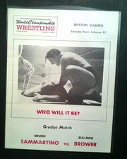 WWWF Wrestling Program (Feb. 27, 1971 Boston Garden) Bruno vs. Bulldog Brower