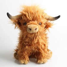 Clever Brown Highland Cow Coo Cuddly Toy Plush Stuffed Scottish Scotland Gift UK