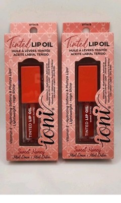 Lot Of 2 Ioni Tinted Sweet HoneyLip Oil NIB Pink Red Gift Stocking DT2415