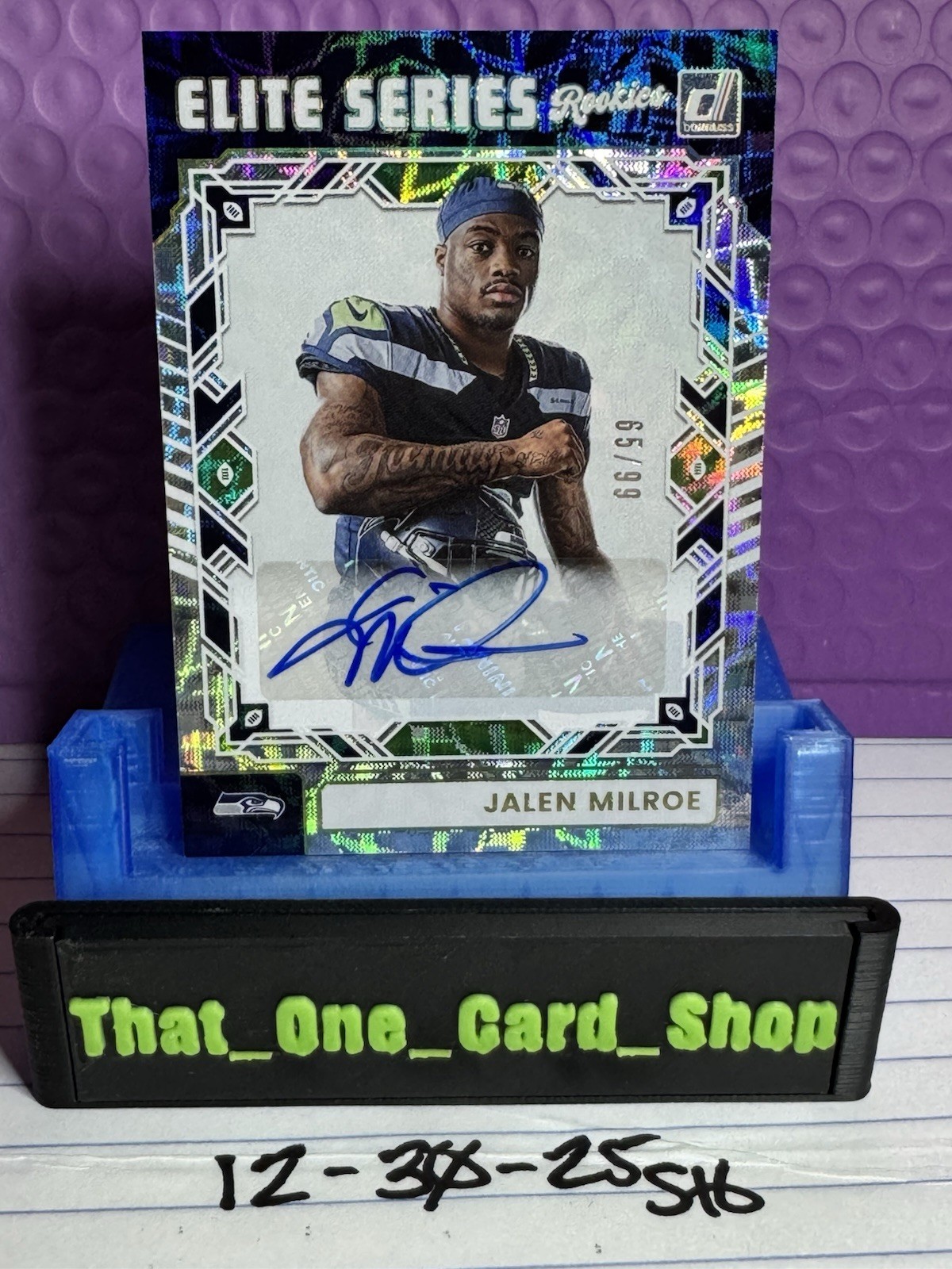 2025 Panini Donruss JALEN MILROE Elite Series Rookies Auto /99 💎 Seahawks 🔥