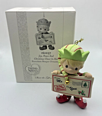 Precious Moments Joy, Peace And Christmas Cheer In Here 2015 Ornament 161037