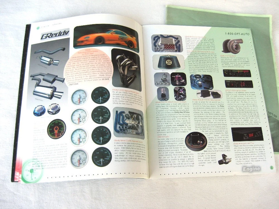 Opciones 1998-1999 Auto Salón Tuner Piezas Catálogo HKS Greddy Mugen Koni Turbo Foto 4 de 4