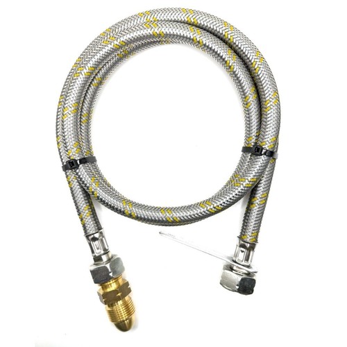 UK Bouteille de Gaz 5/8 " Gauche Pol Adaptateur X Vers 21.8 MM Tressé, 1M Acier - Photo 1 sur 5