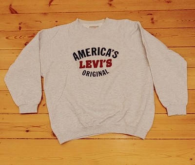 Levi's Sweatshirt Logo Rundhals Pullover Grauweiß