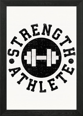 Kraft Sportler Logo gerahmtes Wandbild Poster Leinwanddruck Bild