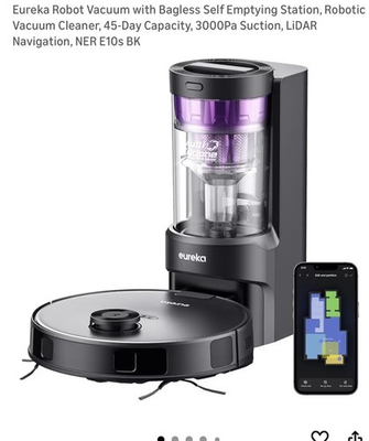 #ad #ad Eureka NER E10s Robot Vacuum Mop with Bagless Self Emptying Station E10043336 $200.00