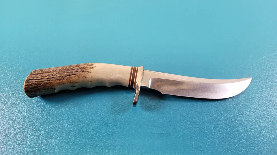 Cuchillo de cazador Randall Made Orlando FL dedo acanalado ciervo punto de arrastre TR647 Foto 2 de 4