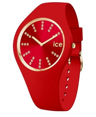Ice-Watch ICE 021302 Cosmos Red Gold Small Damenuhr neu Silikon rot Strass M1 - Bild 1 von 4