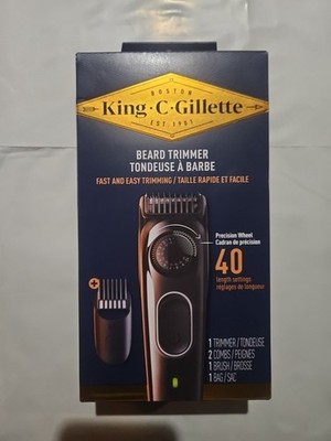 King C. Gillette Beard Trimmer 40 Beard Length Settings Cordless - 5800 Model