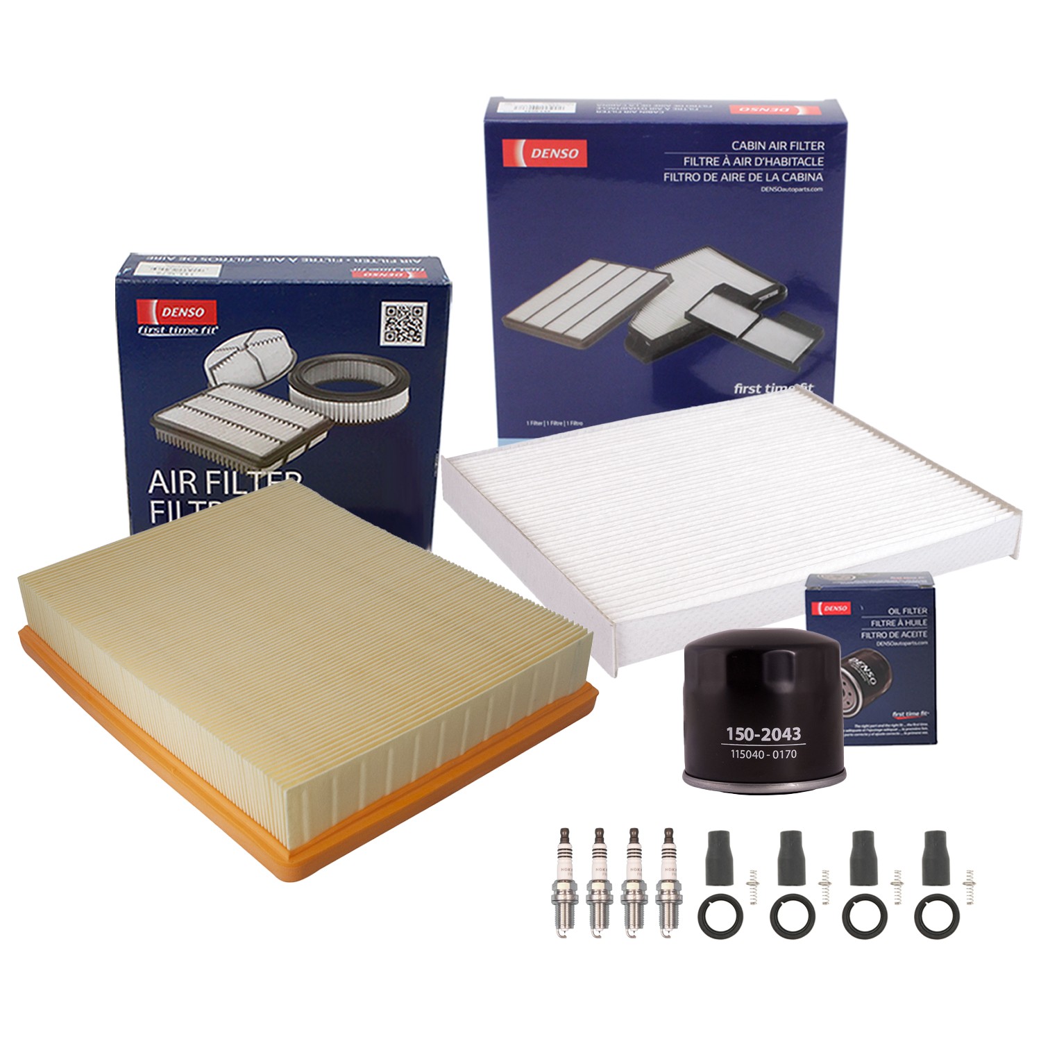 Denso Tune Up Kit NGK 4 Spark Plugs  Boots Kit for Kia Optima 2.4 L4 Vin 3 FWD