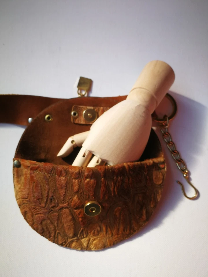 Mini Bolso Cuero Bolsa Cinturón Hombres Mujeres Caballos Moda Accesorios Alta Costura Foto 2 de 4
