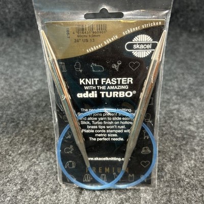 NOS Skacel Addi Turbo Circular Knitting Needles 9.0mm 24'' US 13 Made in Germany