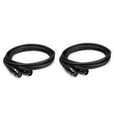 Hosa Technology 2x Professional 10 Ft. Rean XLR3F to XLR3M, 20 AWG x 2 OFC, 90