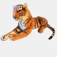Vtg KellyToy Tiger Large 30   feet to tush Plush Stuffed Animal Realistic Rare